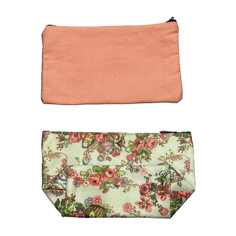 Fairy Tale Season Eyelash Makeup Pouch Floral Cosmetic Organizer Bag Lot Of 2 - Picture 2 of 6